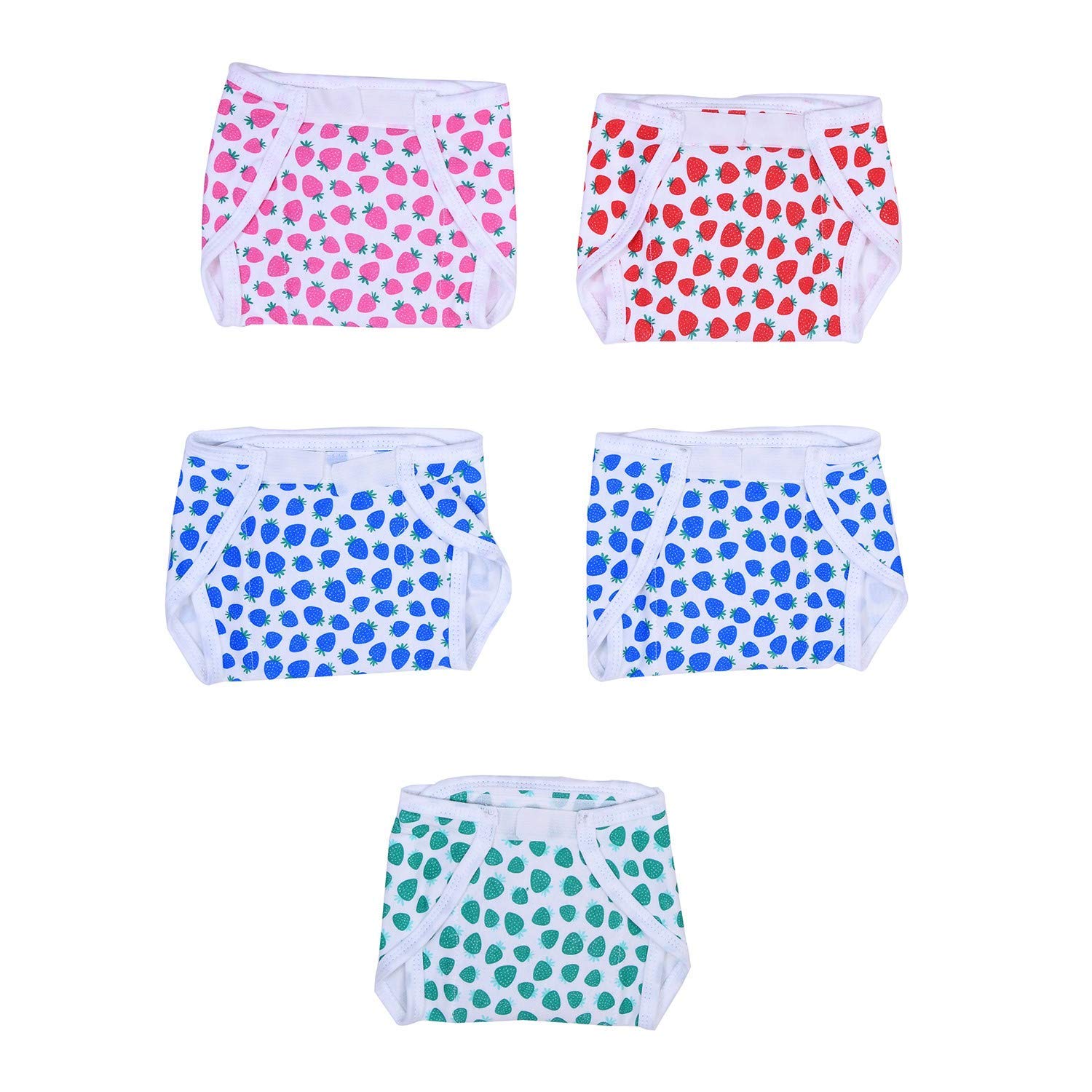 Cotton Hosiery Padded U Shape Nappies, Nadi,Langot Washable Reusable Cotton Diaper Nappy Pack of 5 (White, 3-6 Months)-image-35