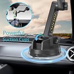 Support de téléphone de camion Mont Heavy Duty Super Suction Cup, Support de téléphones cellulaires pour pare-brise de tableau de bord de camion 16.9 bras long de pouce & Stable, Compatible avec iPhone & Samsung, Vert, Big Rig Camion