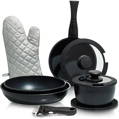 Moss & Stone 10 Pcs Camping Cookware Set