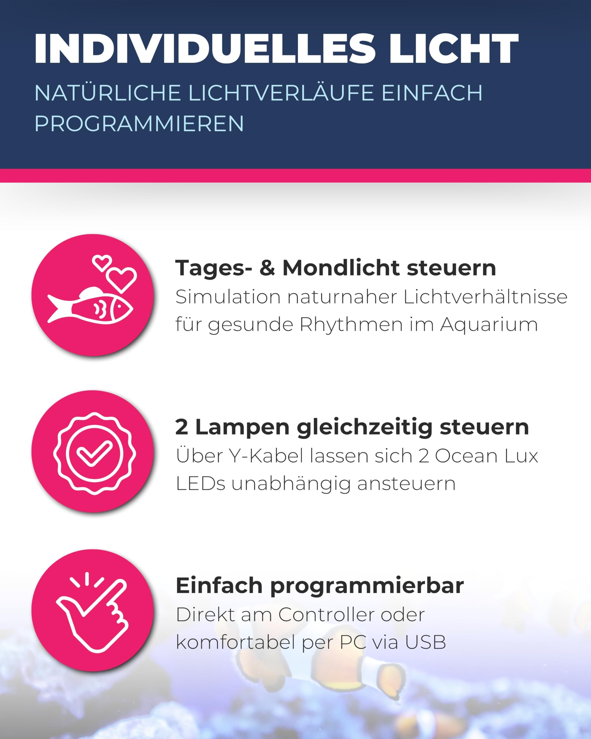 Dupla Marin Ocean Lux LED Controller I Programmierbare Lichtsteuerung für Meerwasseraquarien I Tageslicht- & Mondphasen-Simulation im Aquarium I 2-Kanal-Steuerung I 24 V Sicherheitsspannung