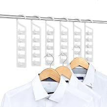 Set of 6 Space Saving Hangers for Clothes, Hanger Organizer Space Saver