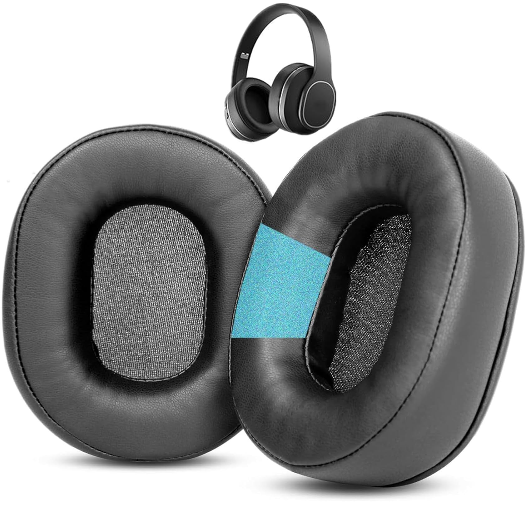 TaiZiChangQin TT-BH047 Ear Pads Cushion Replacement Earpads Compatible with Taotronics TT-BH047 SoundSurge 47 Headphone Memory Foam & Protein Leather