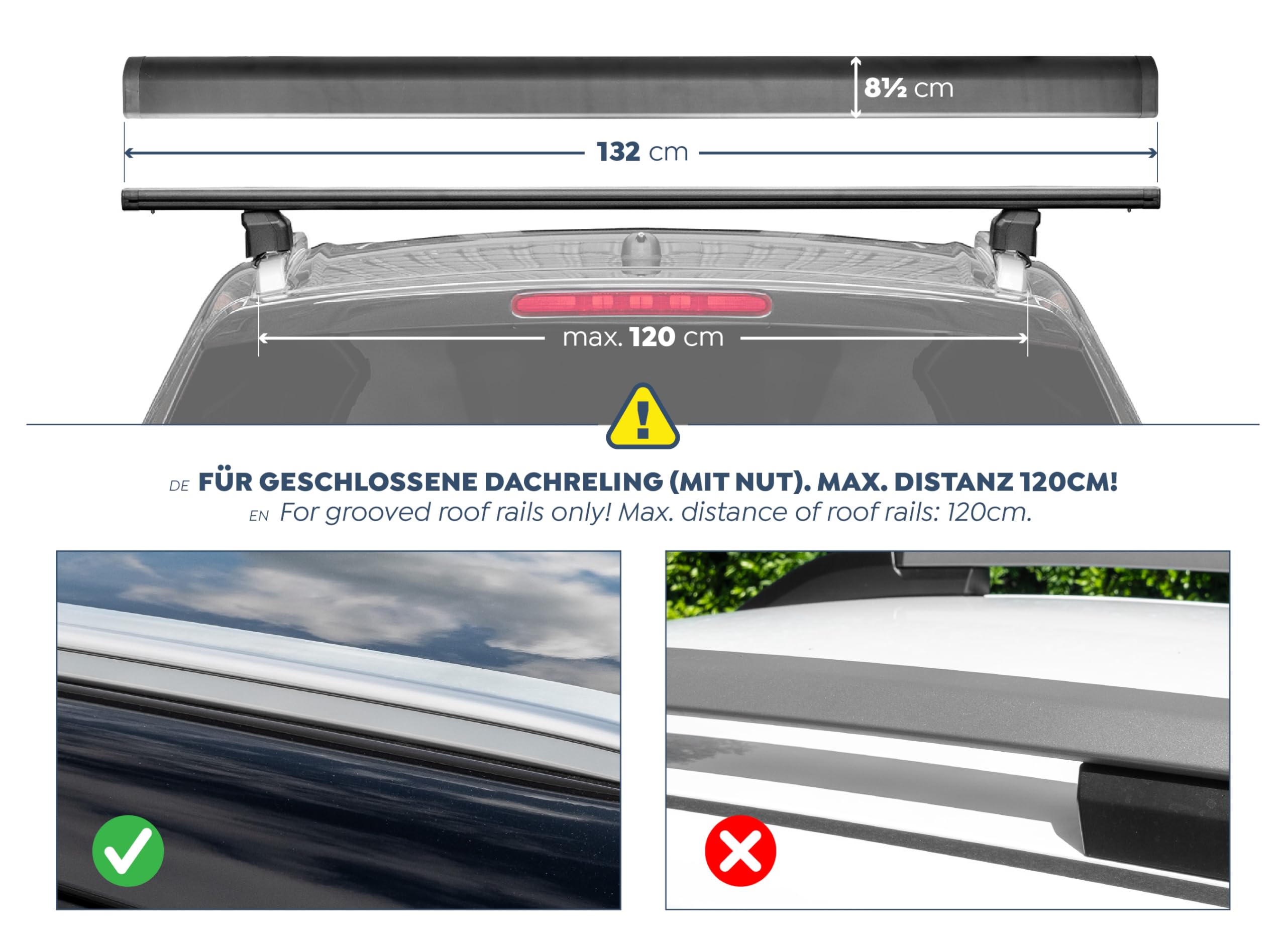 CampAir Auto Vorzelt Markise mit UV50+, Sonnensegel mit Keder für SUV, PKW, Vans und Campingbusse, 2000mm WS, inkl. Teleskopstangen und Dachträger, schwarz, 6kg | UV50+, 2000 mm Wassersäule, 300D Oxford-Polyester, Höhenverstellbar 94-237 cm, inkl. Abspann