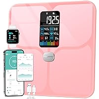 Vista 1 de ABLEGRID Báscula de grasa corporal, báscula de baño inteligente digital para peso corporal, pantalla LCD grande, 16 métricas de composición corporal