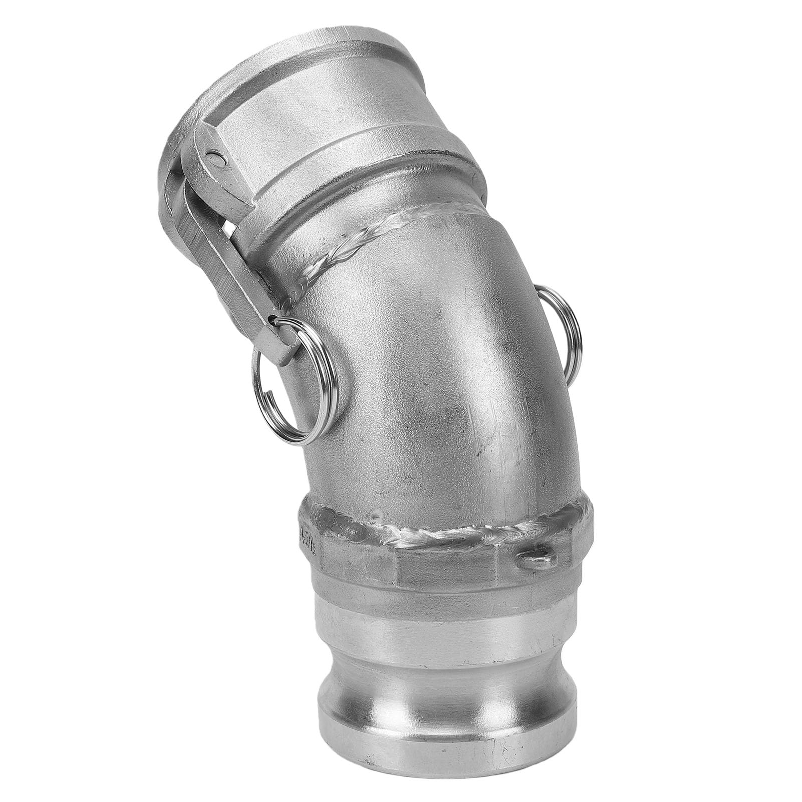 Tangxi Accesorio de Bloqueo de Leva con Codo de 45 Grados, Acoplamiento DA Hembra a Macho de 2,5 Pulgadas para Agua, Gasóleo