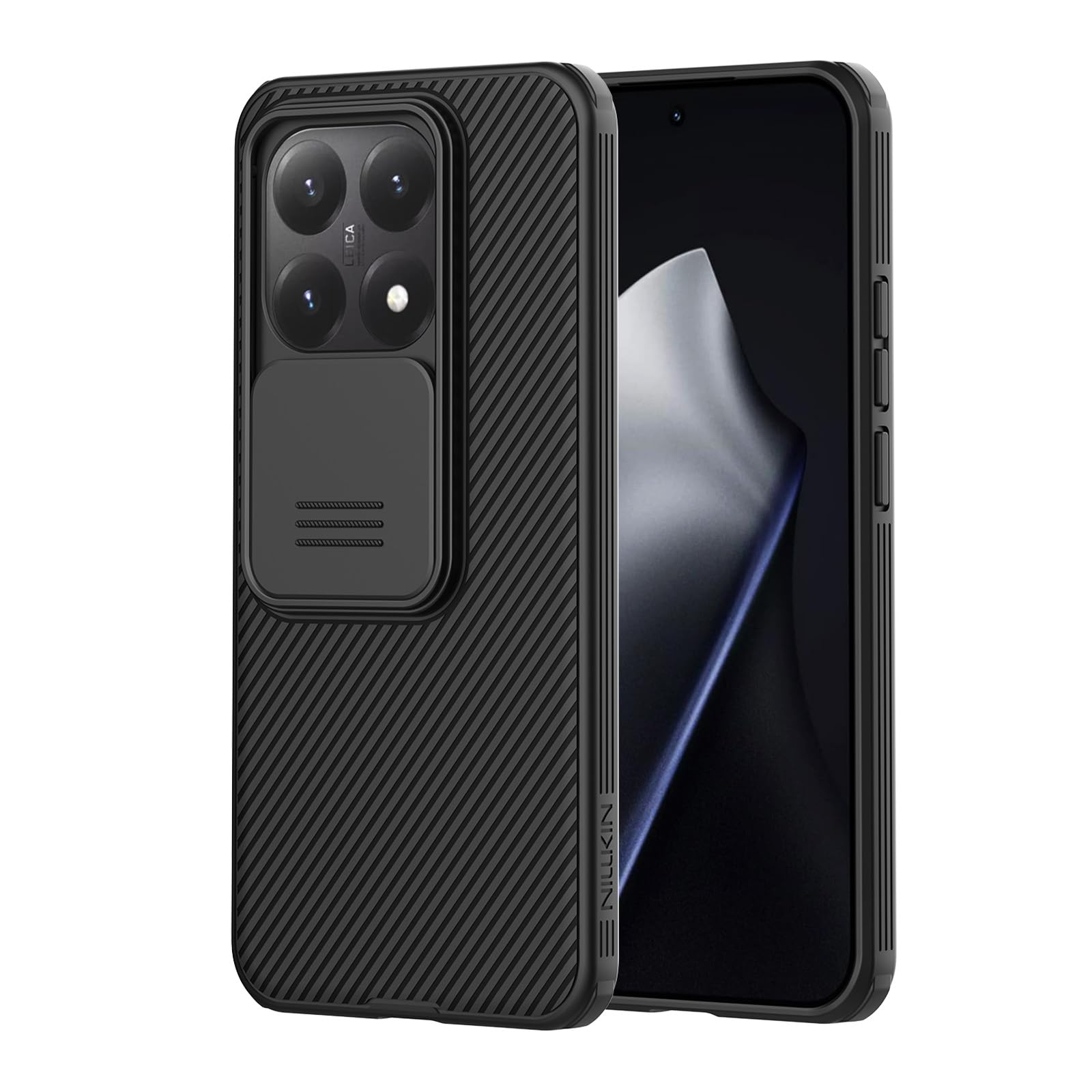 Nillkin für Xiaomi 15T Hülle 2025 5G | Kameraschutz mit Slide Camera Handyhülle , Stoßfest & Kratzfest, Kompatibel mit Xiaomi 15T 6,83 Zoll -Schwarz