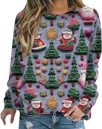 Ubuy Womens Santa Sweater Sweaters For Ladies Tipsy Elves