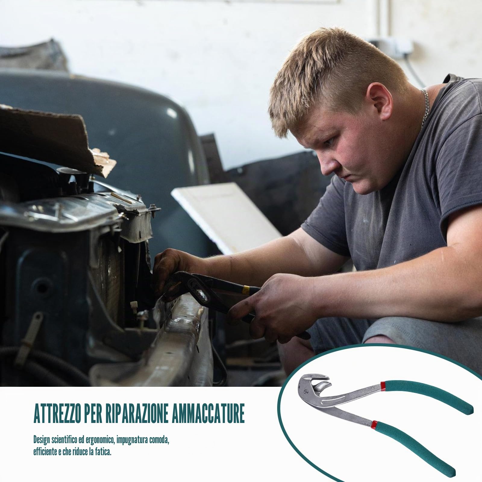 BYZESTY Strumento per riparare ammaccature pinza per bordi parafango, strumento di riparazione bordi ammaccature auto, pinze universali carrozzeria, strumenti di riparazione bordi lamiera parafango