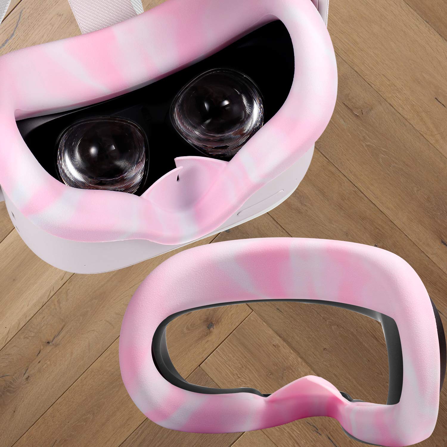 TopcovosNewest VR Silicone Interfacial Cover for Oculus Quest 2 Face Protect Skin Sweatproof Lightproof Anti-Leakage