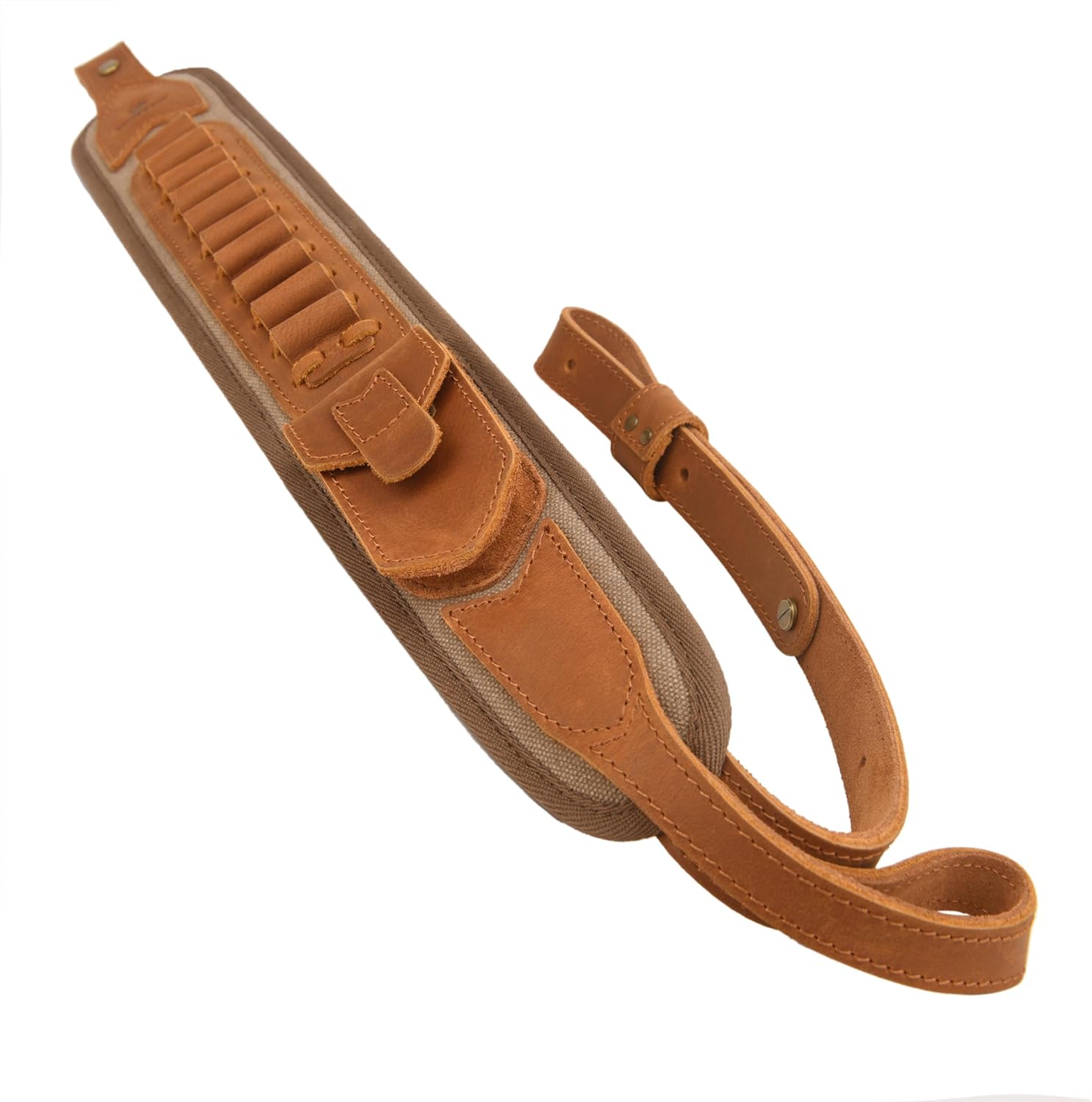 Leather Rifle Sling Gun Shell Holder Straps Loops for .357 .30-30, .38 .32Win Spcl.32-40 Cartridges