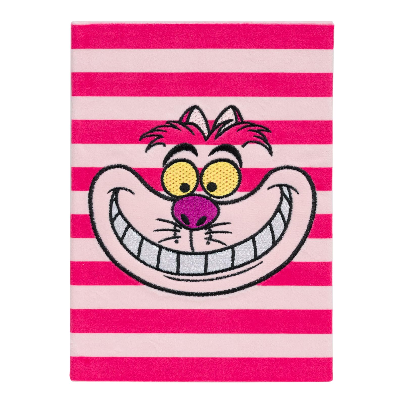 Grupo Erik A5 Notebook Hardback - Disney Alice In Wonderland Cheshire Cat Stationery | Plush Cover, Bullet Journal Dotted Note Book, Dotted Notebook A5 Sketchbook | Alice In Wonderland Gifts