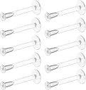 WildVibe Bioflex Clear Earrings for Sports, Work, School, Surgery, MRI - Clear Piercing Jewelry Labret Studs for Ears, Cartilage, Helix, Tragus, Lip, Medusa, Monroe - Flat Push-In Plastic Earrings (16g, 18g) Piercing Retainers