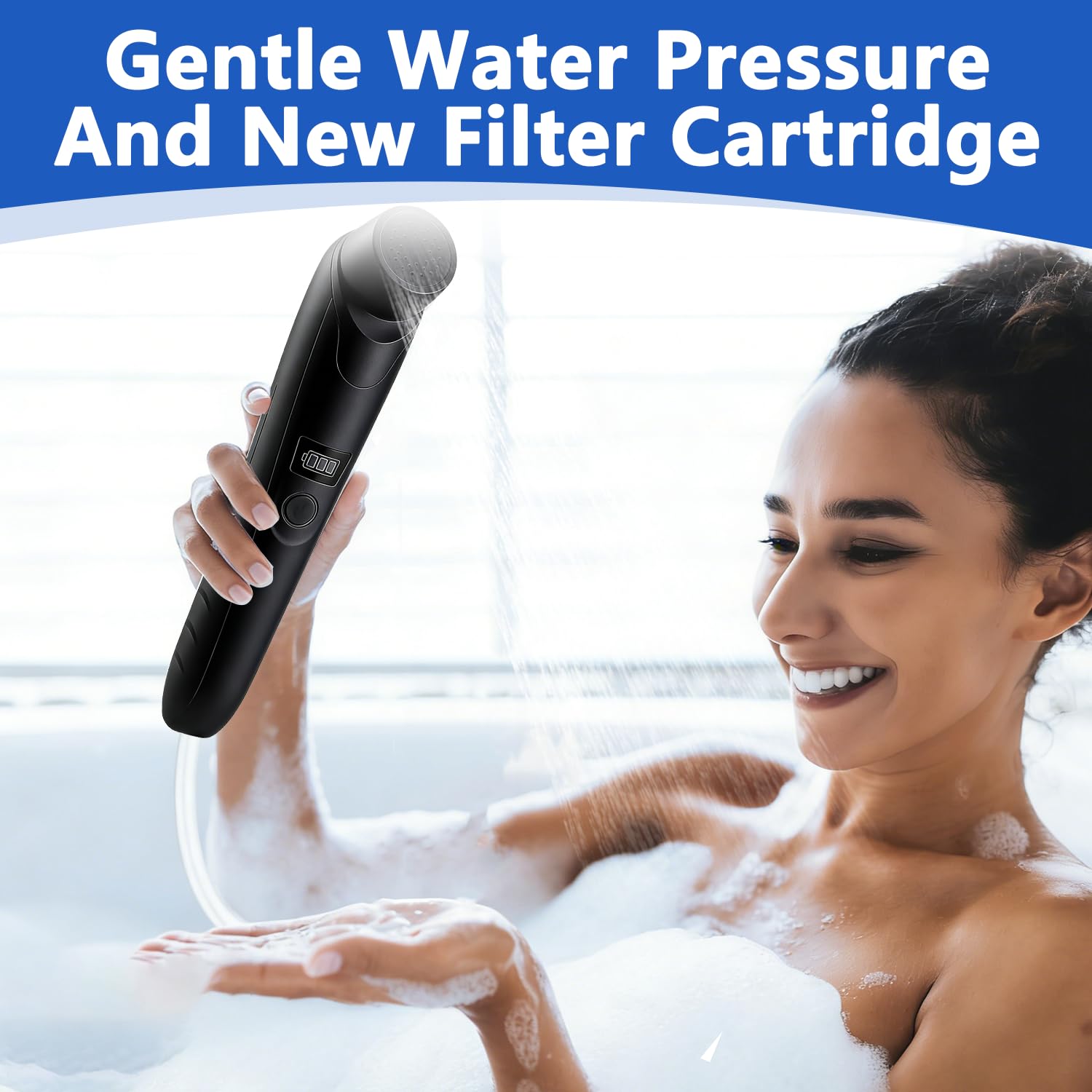 Bidé eléctrico portátil de viaje, bidé eléctrico con depósito de agua de 2,5 l, para ducha íntima, cama semanal, senderismo al aire libre, ducha de mano para hombres, mujeres y niños (negro)