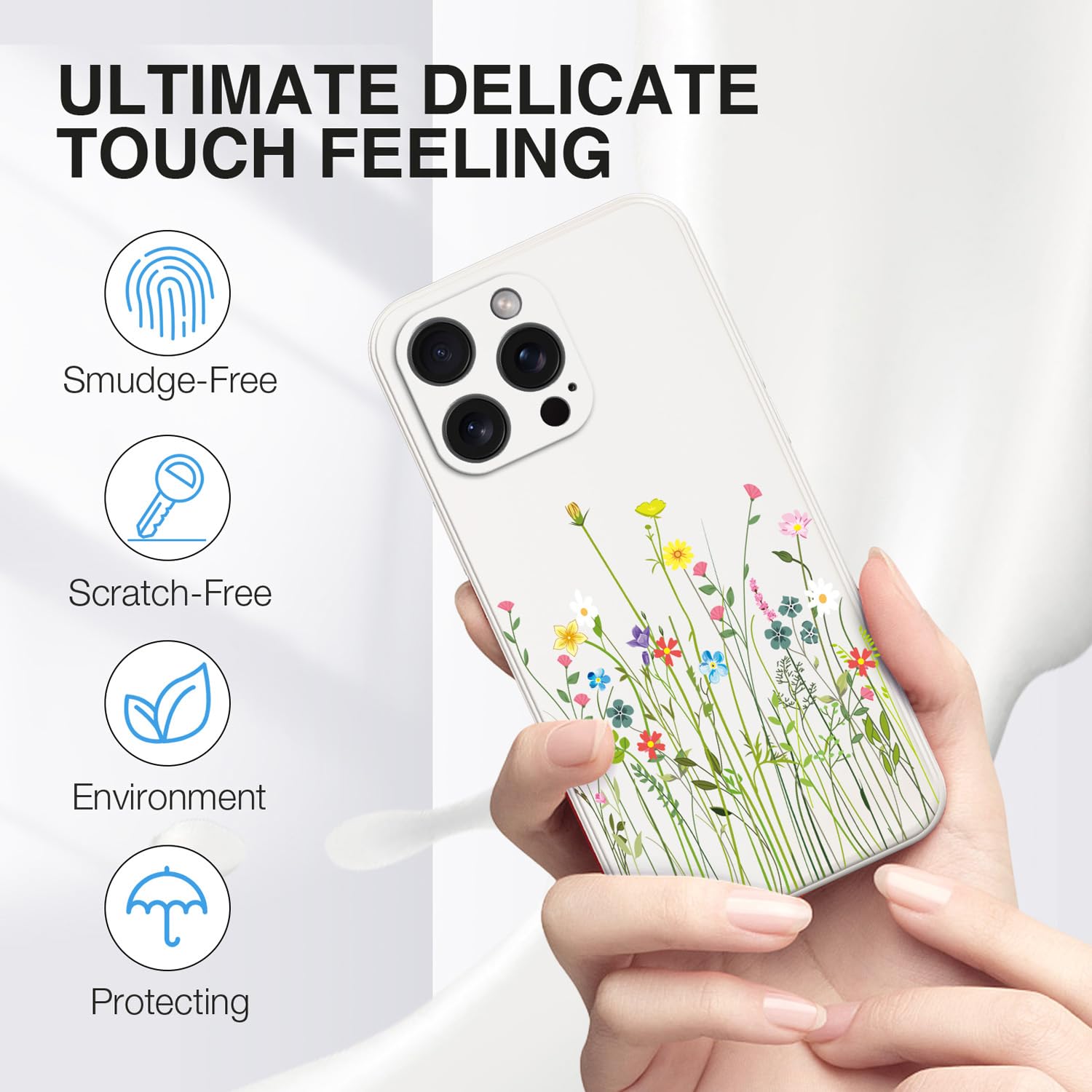 XINYEXIN Custodia In Silicone Liquido Per Motorola Edge 50 Fusion: Morbida, Antiurto, Con Motivo Smile, Verde - 4
