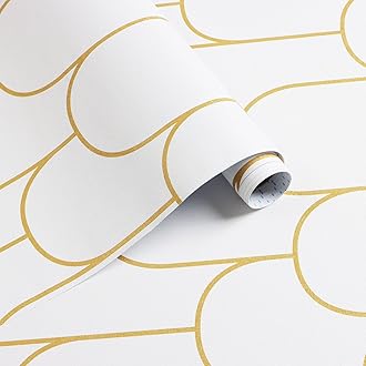 Wallpaper for Wall Sticker for Home,Office 45x300cm Sticker Wallpaper Peel and Stick Hexagon Removable Self Adhesive Waterproof Wallpaper(Pack of 1), White