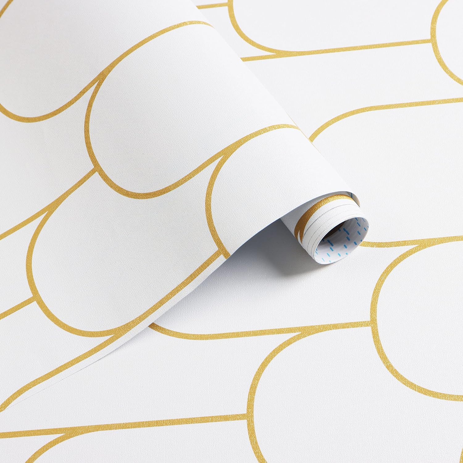 FOKRIMWallpaper for Wall Sticker for Home,Office 45x300cm Sticker Wallpaper Peel and Stick Hexagon Removable Self Adhesive Waterproof Wallpaper(Pack of 1), White