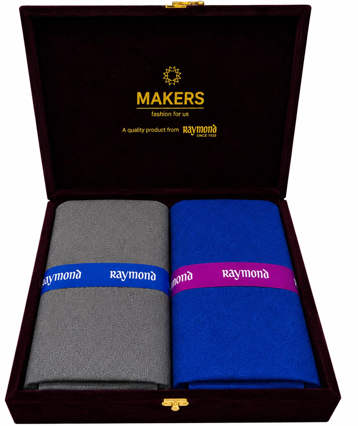 Makers Men's Luxury Unstitched Shirt & Trouser Fabric Set | Premium Formal Fabric Combo with Presentation Case | Tailor-Made Clothing Material for Men-image-33