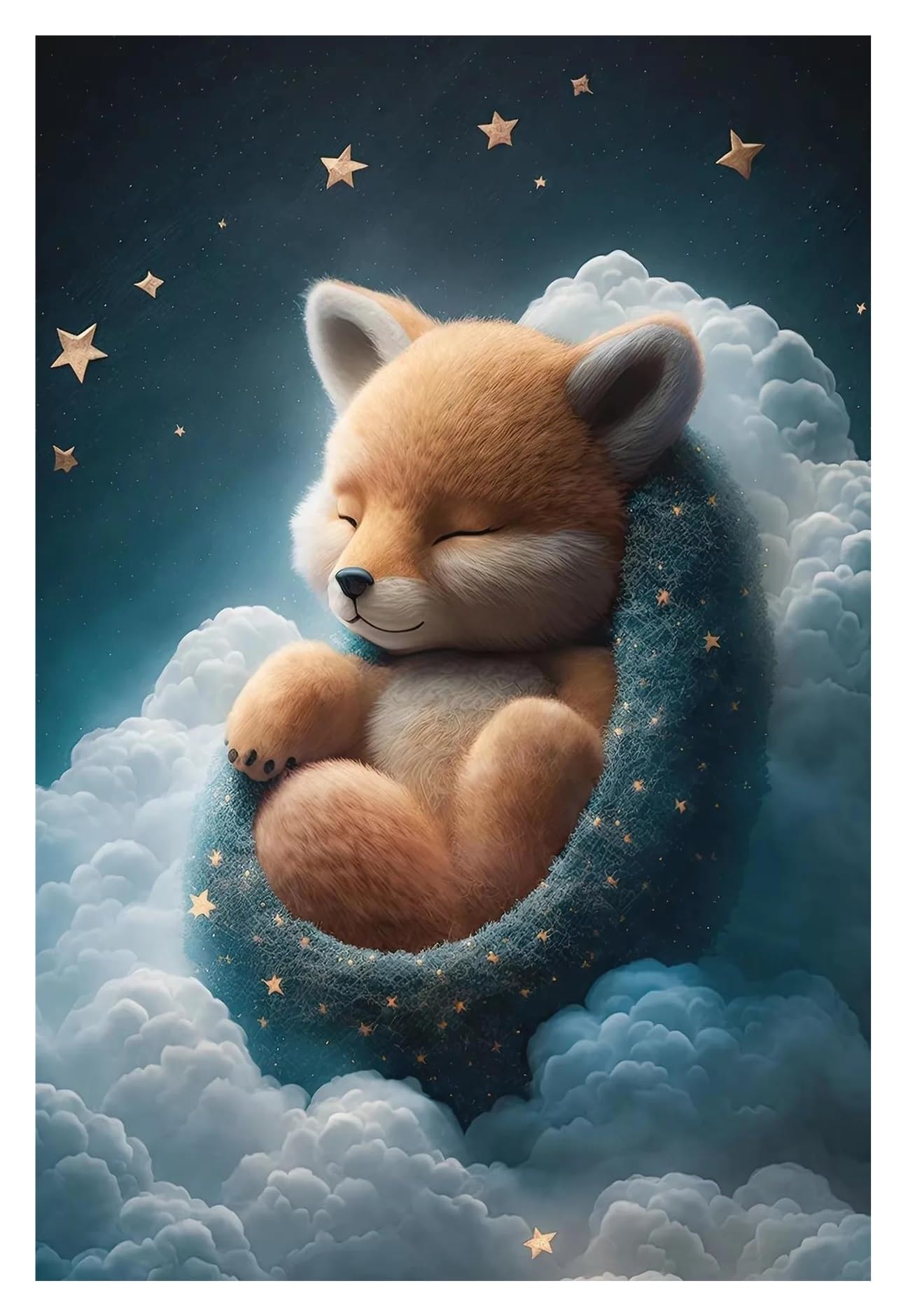 Peinture bébé animal endormi pour offrir de la douceur à votre nouveau-né