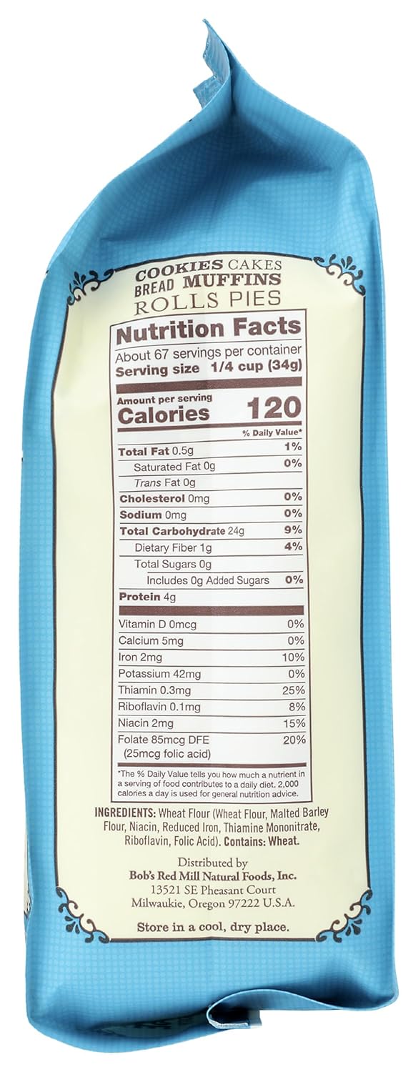 Bob's Red Mill Unbleached White All-Purpose Flour, 5 LB (Pack Of 4)
