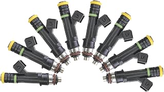 8 x EV14 Long Fuel Injectors EV1 Connector 160LB 1700cc High impedance Replacement for 0280158827, NGI-2-L, 53030518AB, 53030518AB, 4100123, Acceptable Fuels: Gas/Petrol, alcohol/methanol, E85, CNG