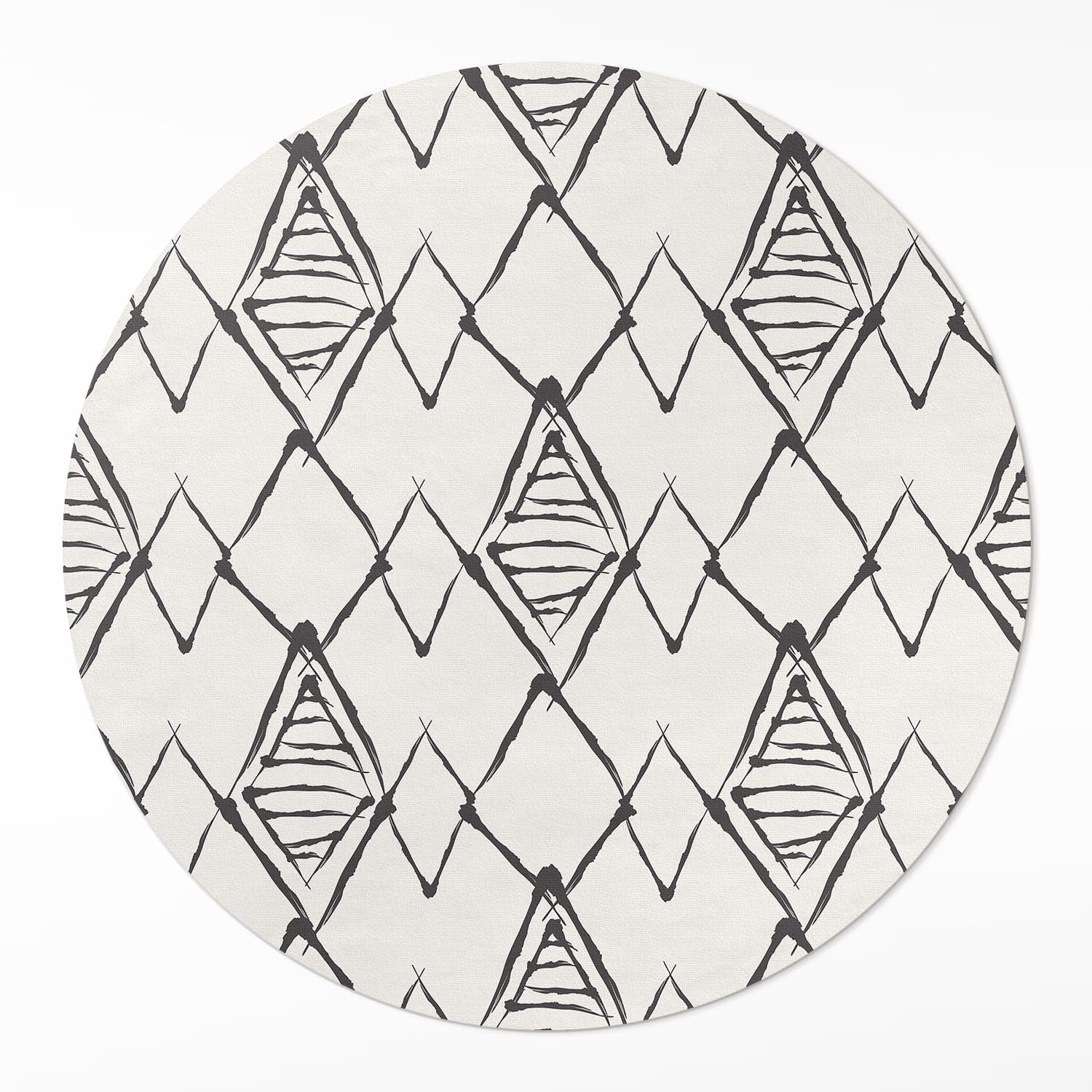 Tapis vinyle cuisine et salon resistant aux rayures de sol motif sommets des montagnes ø100