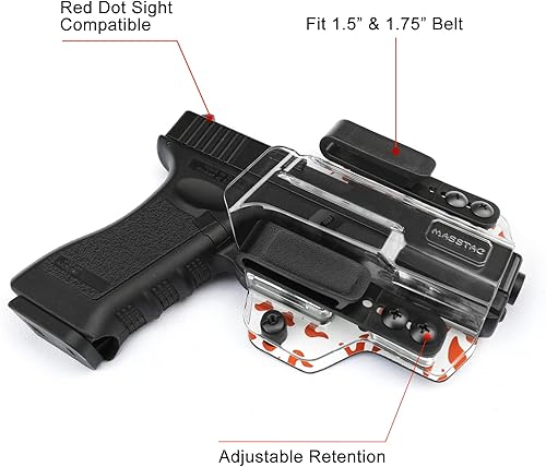 Miniatura 5 de Funda para pistola MASSTAC Holsters IWB de transporte oculto para Glock 4343x Taurus G2CG3CG2SPT11PT140 SW MP Shield PlusM20M10-9MM40