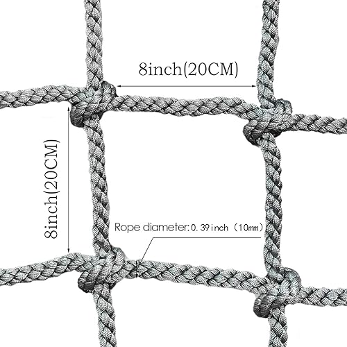 Miniatura 3 de Red de escalada de cuerda, red de escalada para niños y adultos, escalera de cuerda de escalada, juego de columpios, para decoración de cercas,
