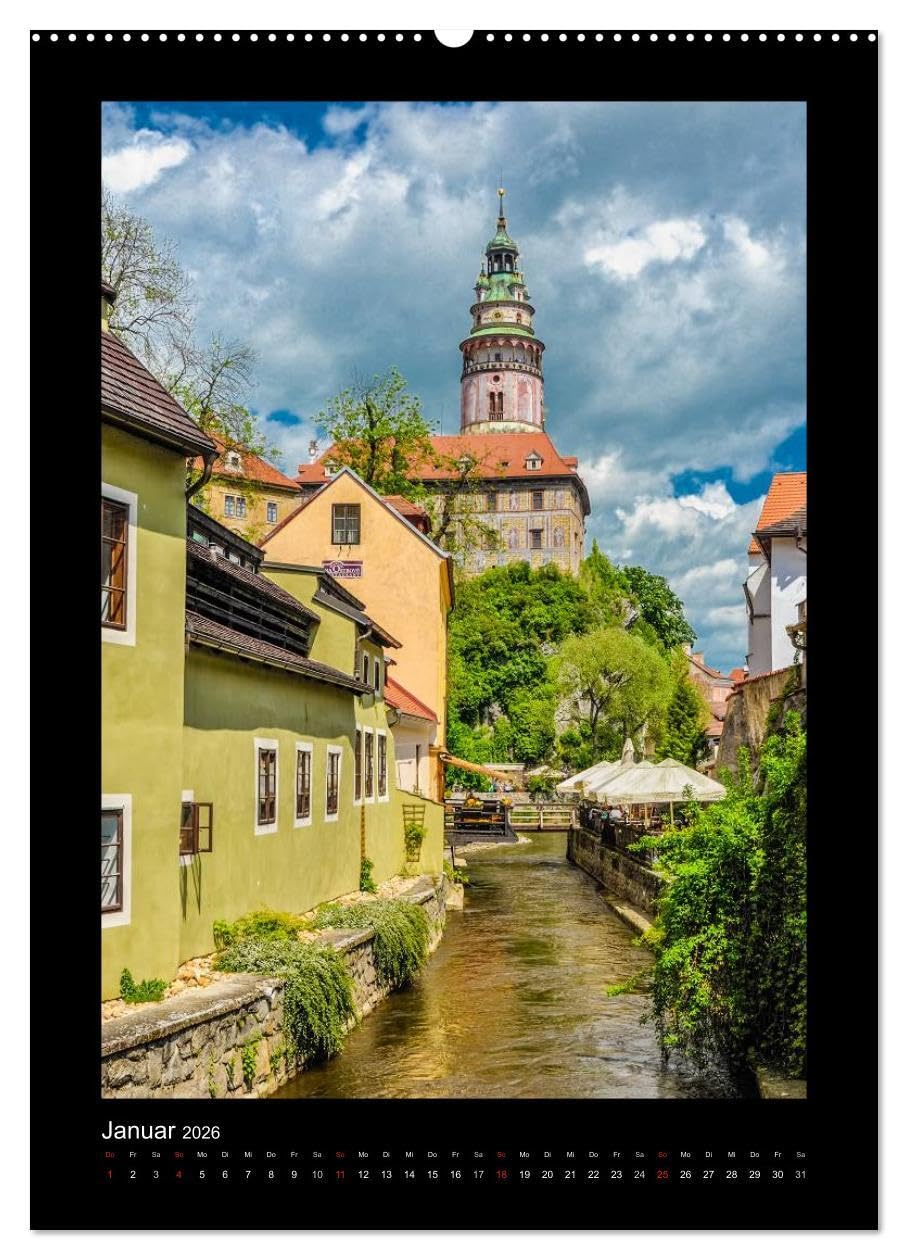 Cesky Krumlov Krumau (hochwertiger Premium Wandkalender 2026 DIN A2 hoch), Kunstdruck in Hochglanz: Bilder aus Cesky Krumlov - Krumau