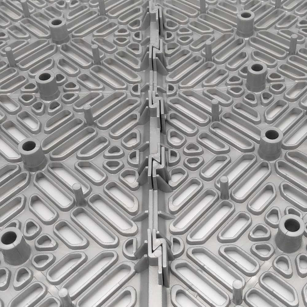 24 Losetas 30x30cm Gris Aluminio ≈2m² Piscina Terrazas Baños | Pack Ahorro. Suelo drenante. Evita humedades. Ideal en zonas húmedas, bajo césped artificial, tarimas, duchas y vestuarios