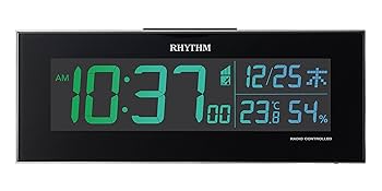 リズム(RHYTHM) 目覚まし時計 電波時計 グラデーション LED 365色 Amazon.co.jp: リズム(RHYTHM) 目覚まし時計 電波時計 デジタル