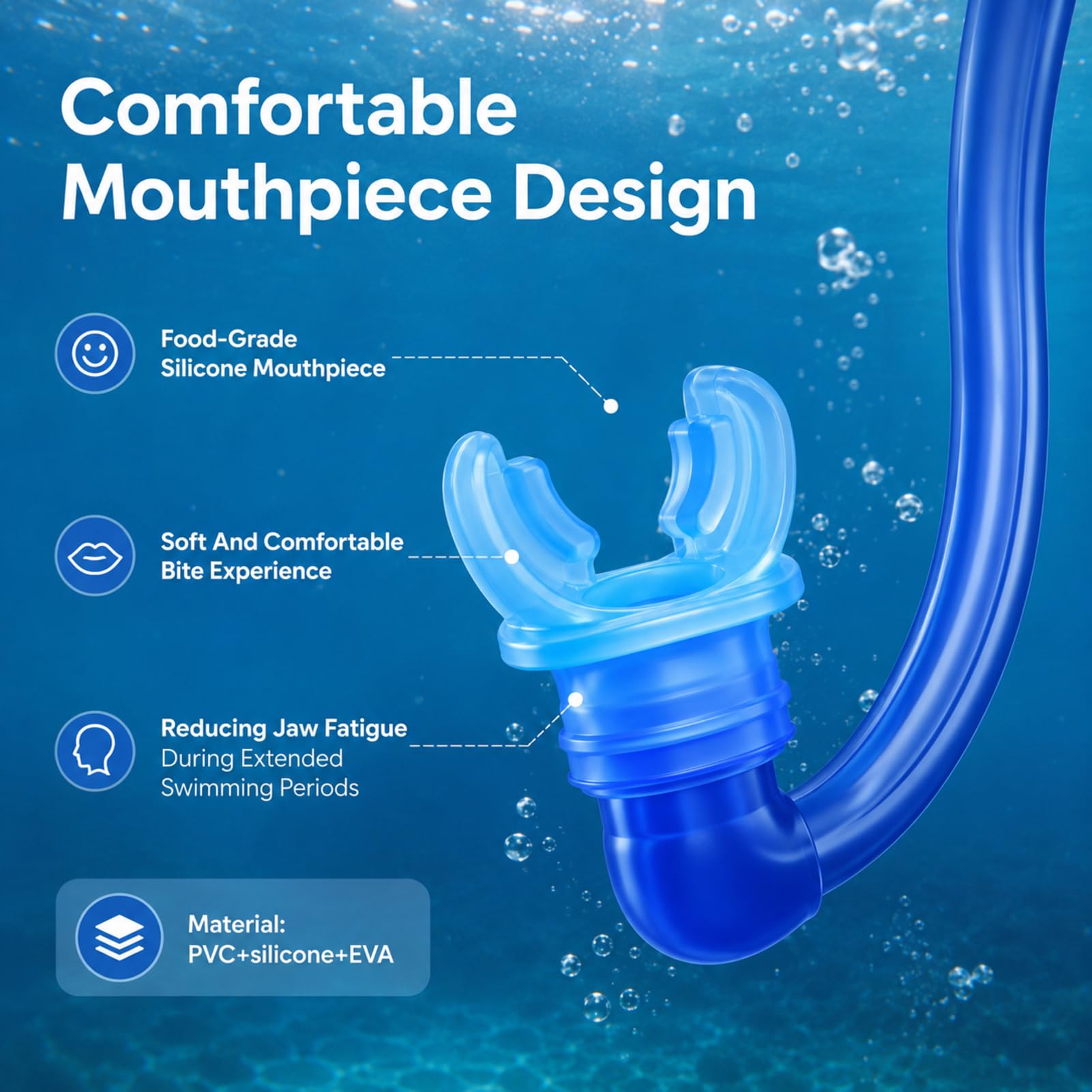 Snorkel Dry Totale Anti Perdite - Tubo Respiratore 150-300cm in PVC E Silicone | Attrezzatura per La Respirazione Subacquea, Immersioni, Apnea, Principianti