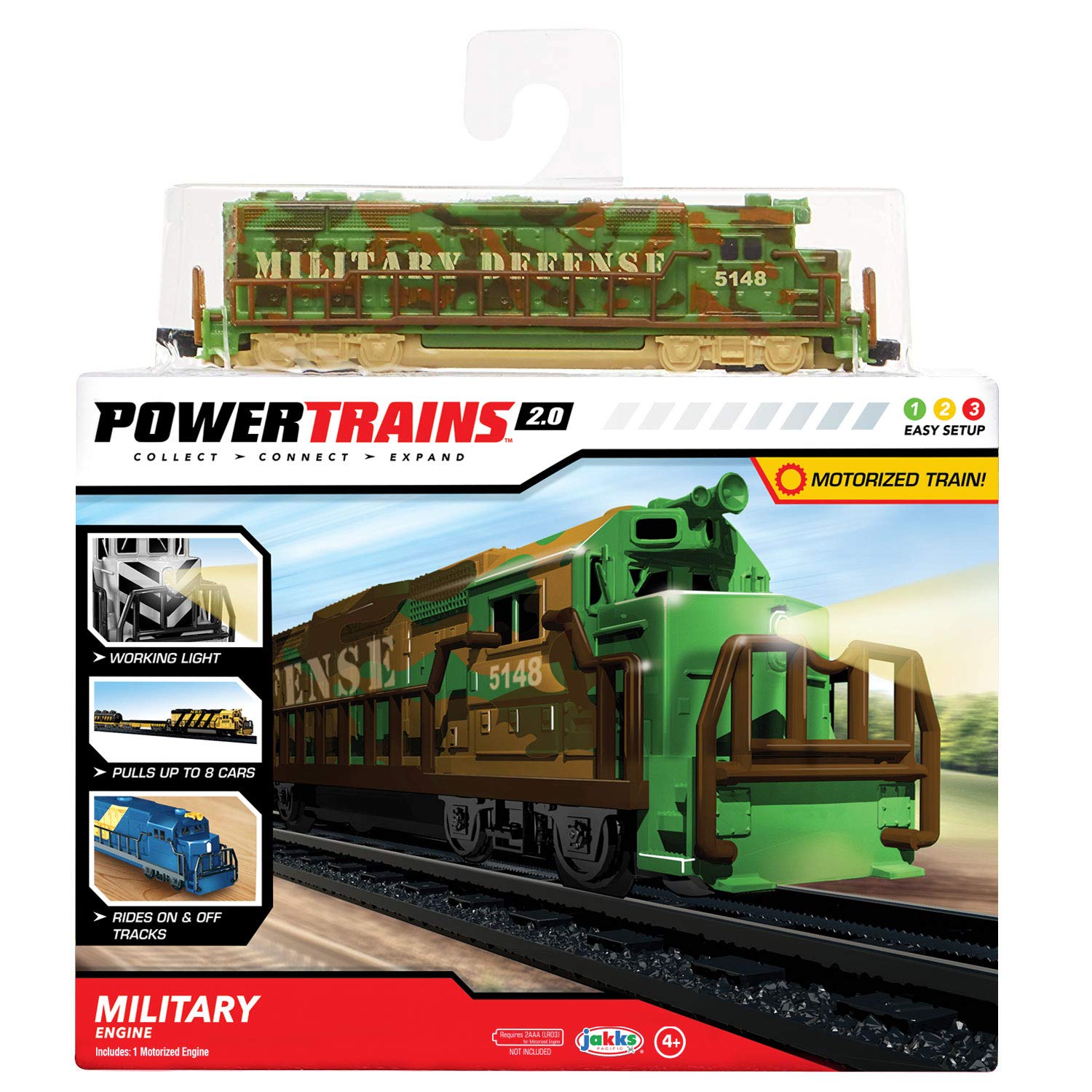Jakks Power Trains Military Engine And Military Car Pack, 44 OFF