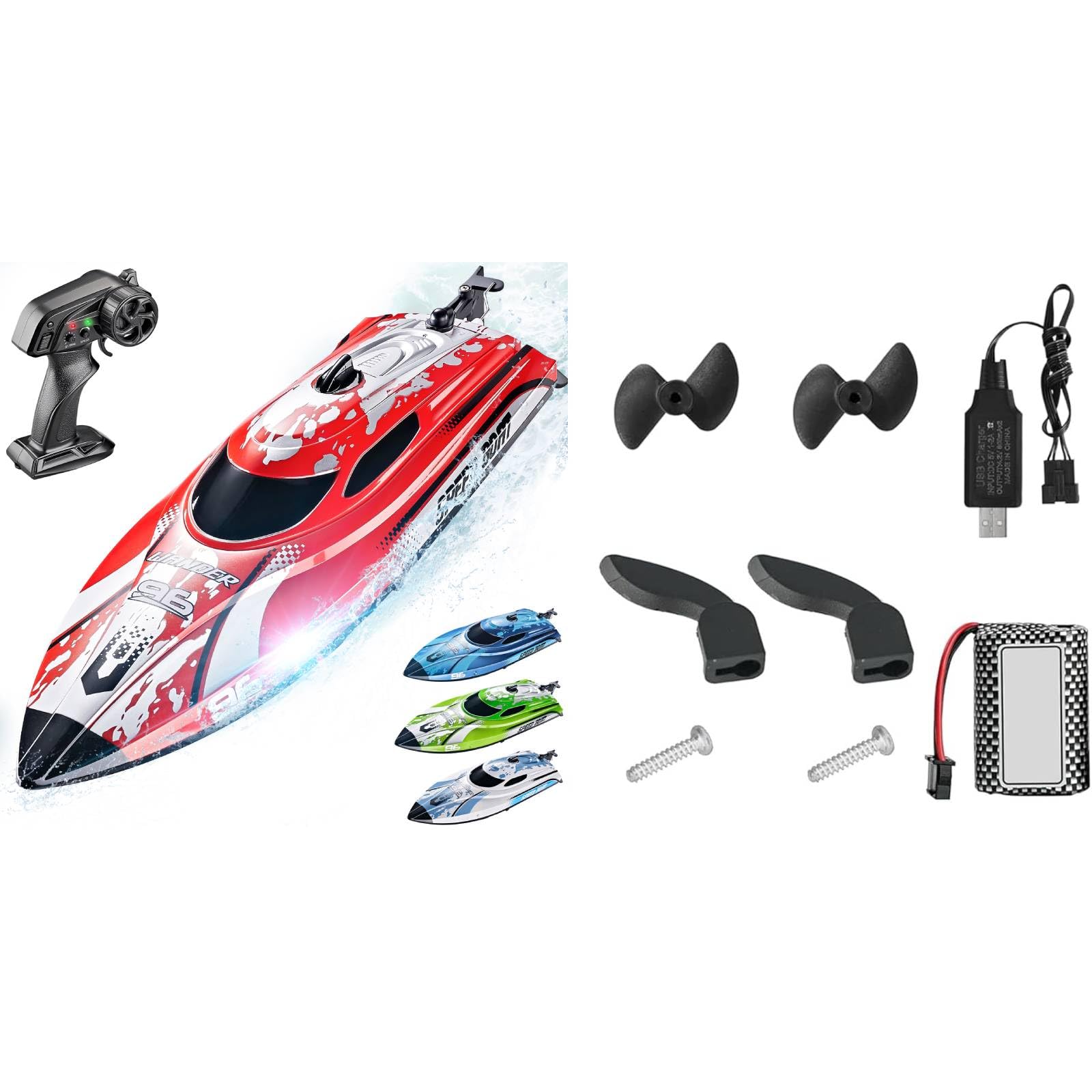 Amazon.com: BEZGAR TX126 RC Boat with Accessories Package : Toys