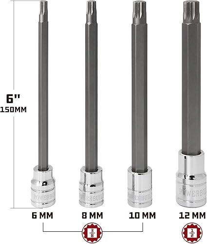Miniatura 2 de Powerbuilt 648889 Juego de llaves hexagonales de alcance extendido, 4 piezas