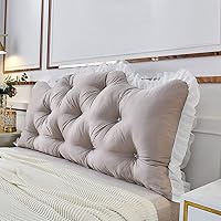 Vista 1 de Almohada de cuña para cabecera de dormitorio, almohada de lectura en casa, soporte de espalda para sentarse en la cama, cojín lumbar de gran