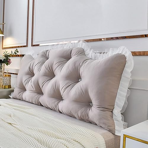 Almohada de cuña para cabecera de dormitorio, almohada de lectura en casa, soporte de espalda para sentarse en la cama, cojín lumbar de gran tamaño