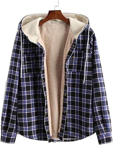 men's plaid hooded sweatshirt