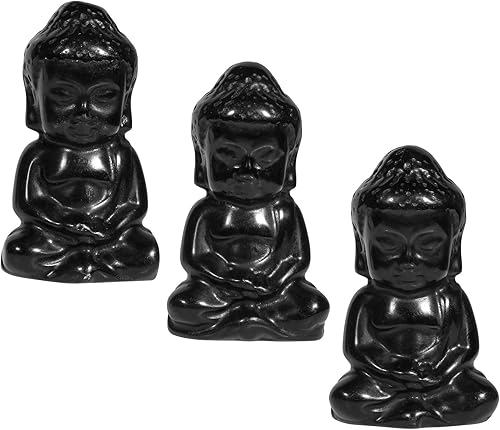 Miniatura 9 de Nupuyai Estatua de Buda tallada a mano para decoración de piedra de cristal para oficina en casa 19 pulgadas Reiki curativo de aventurina verde