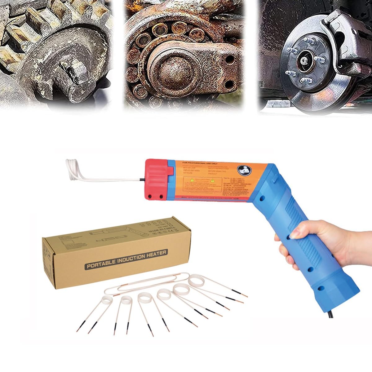 Calentador de inducción electromagnética para soltar tuercas en reparaciones de coche
