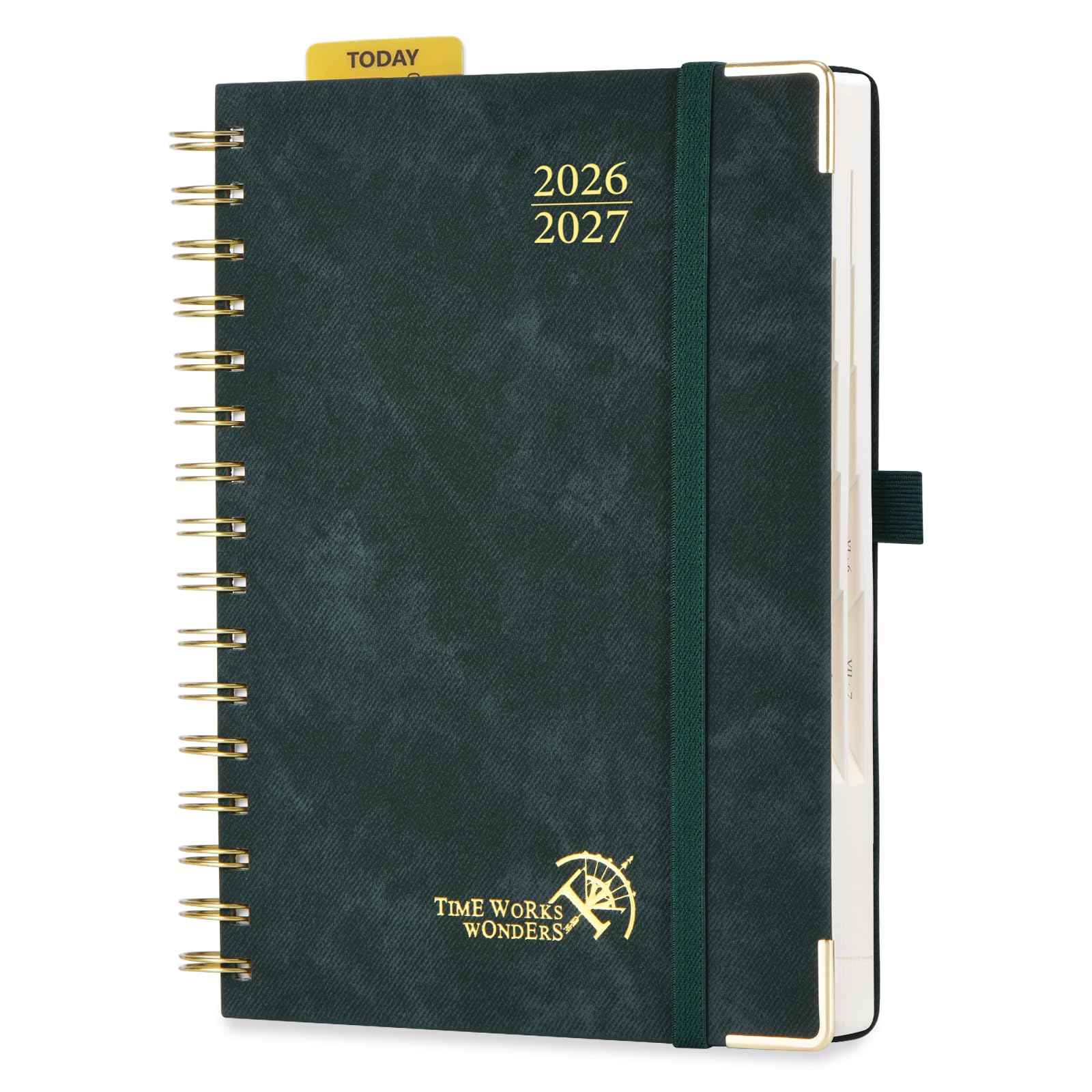 POPRUN 2026-2027 Academic Diary Day to Page A5 Spiral Bound Hard Cover