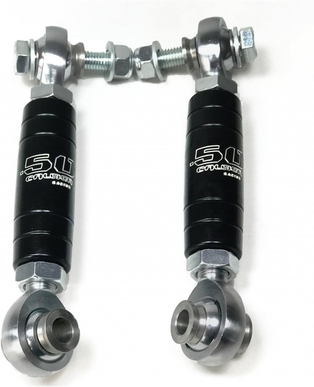 50 Caliber Racing Billet Aluminum Rear Sway Bar Links with Heat Treated 4130 Chromoly Heim Joints fits 2017-2018 Can Am Maverick X3 [ELX3-CB]