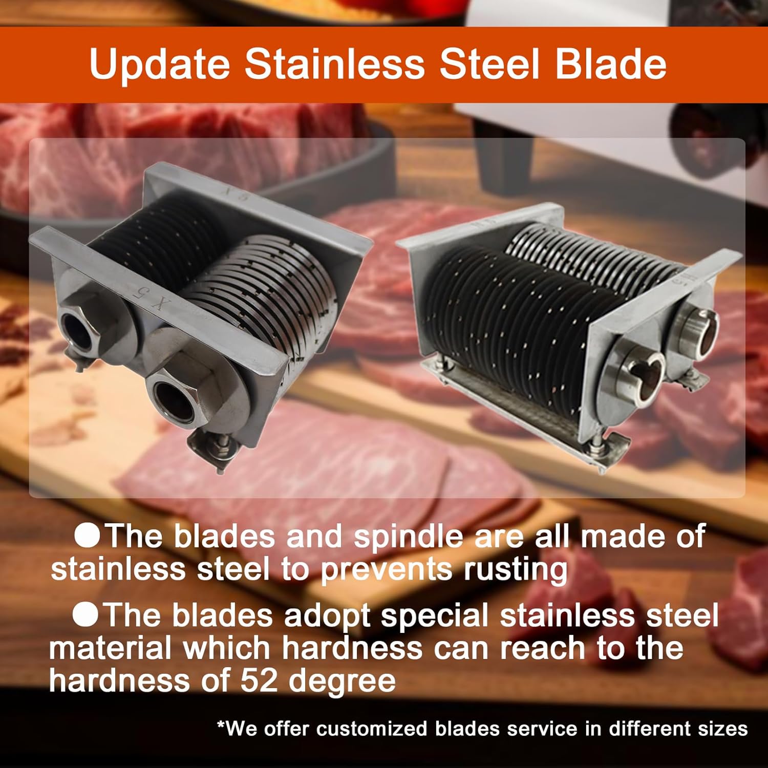 5mm Meat Cutting Machine Commercial Meat Slicer Stainless Steel 440lbs/h 650W Shredded Dicer Slicer Machine for Restaurant Kitchen(90T-B Series)