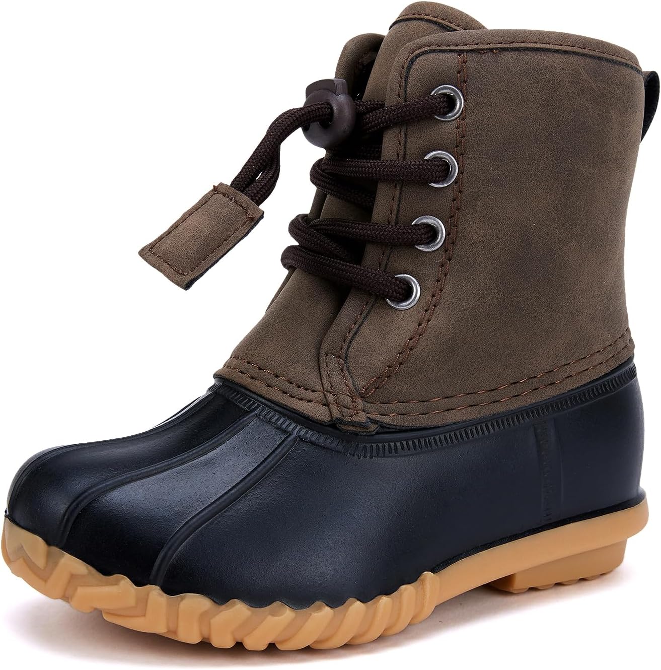 BMCiTYBM Toddler Winter Boots Waterproof Duck Snow Boots Boys Girls High Top Outdoor Warm Shoes for Cold Weather (Toddler/Little Kids)
