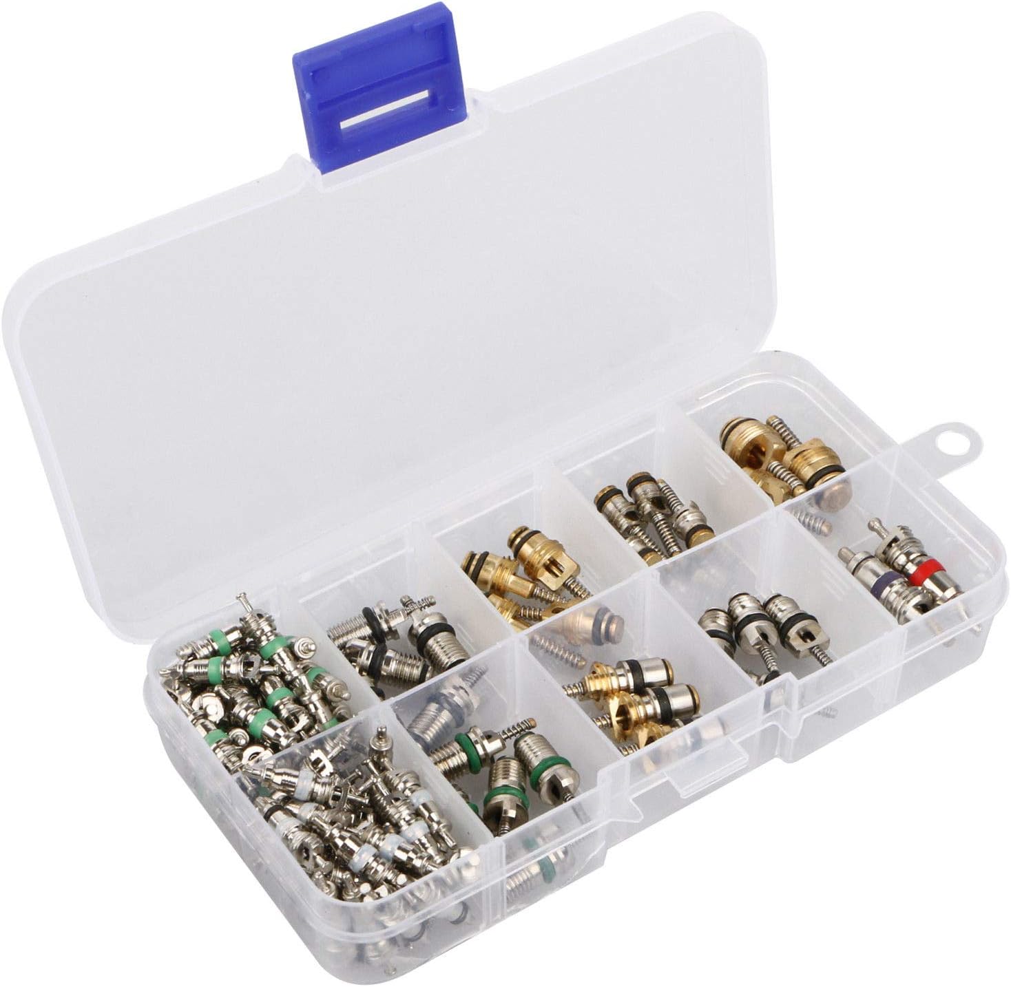 ROSY PIXEL Diking R134 R12 A/C HVAC Air Conditioner Schrader Valve Stem Core Remover Tool (102Pcs)