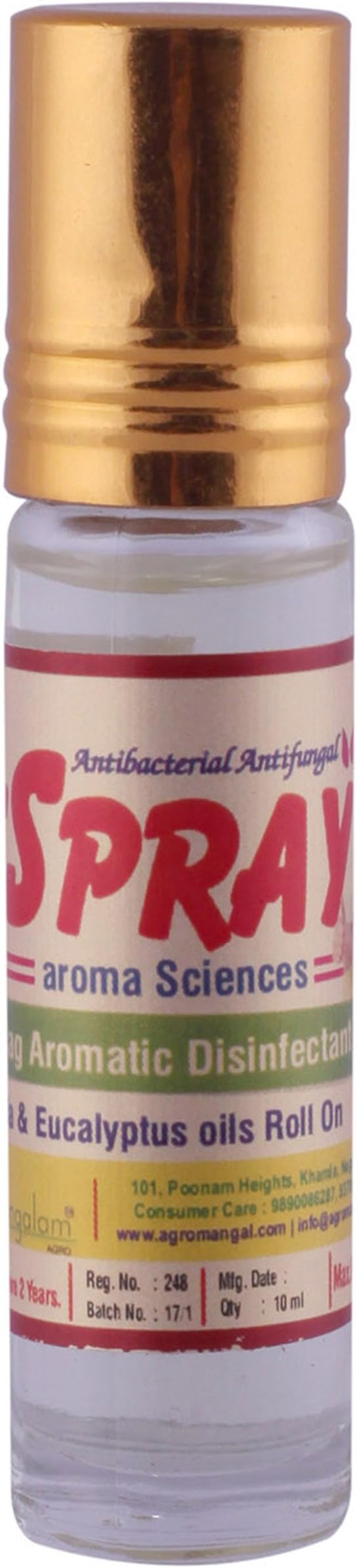 Citronella and Eucalyptus Aroma Essential Oils Roll On Antibacterial Antifungal Disinfectant.