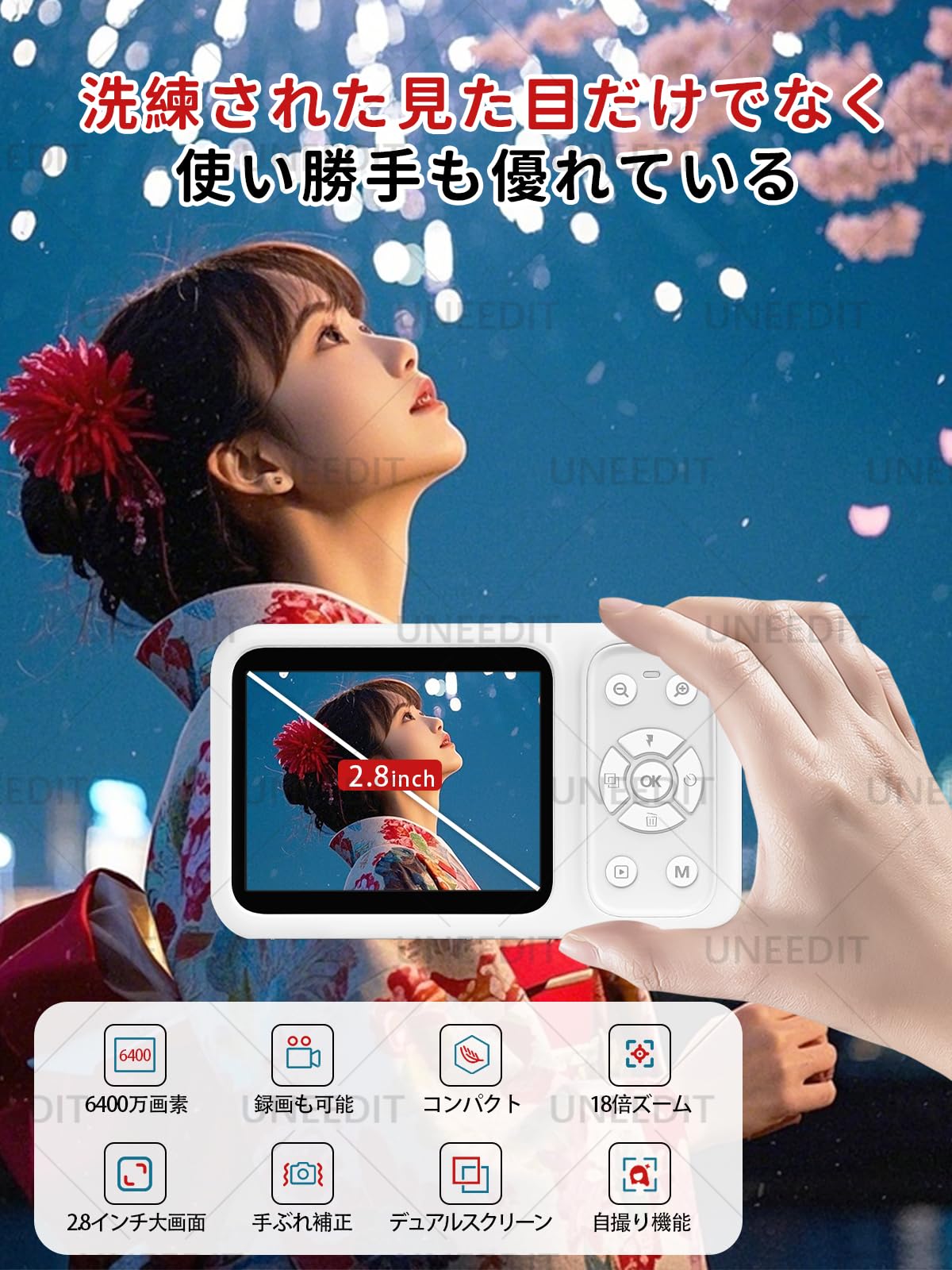 Amazon.co.jp: 【2026新登場】デジタルカメラ 4K 6400万画素 30FPS