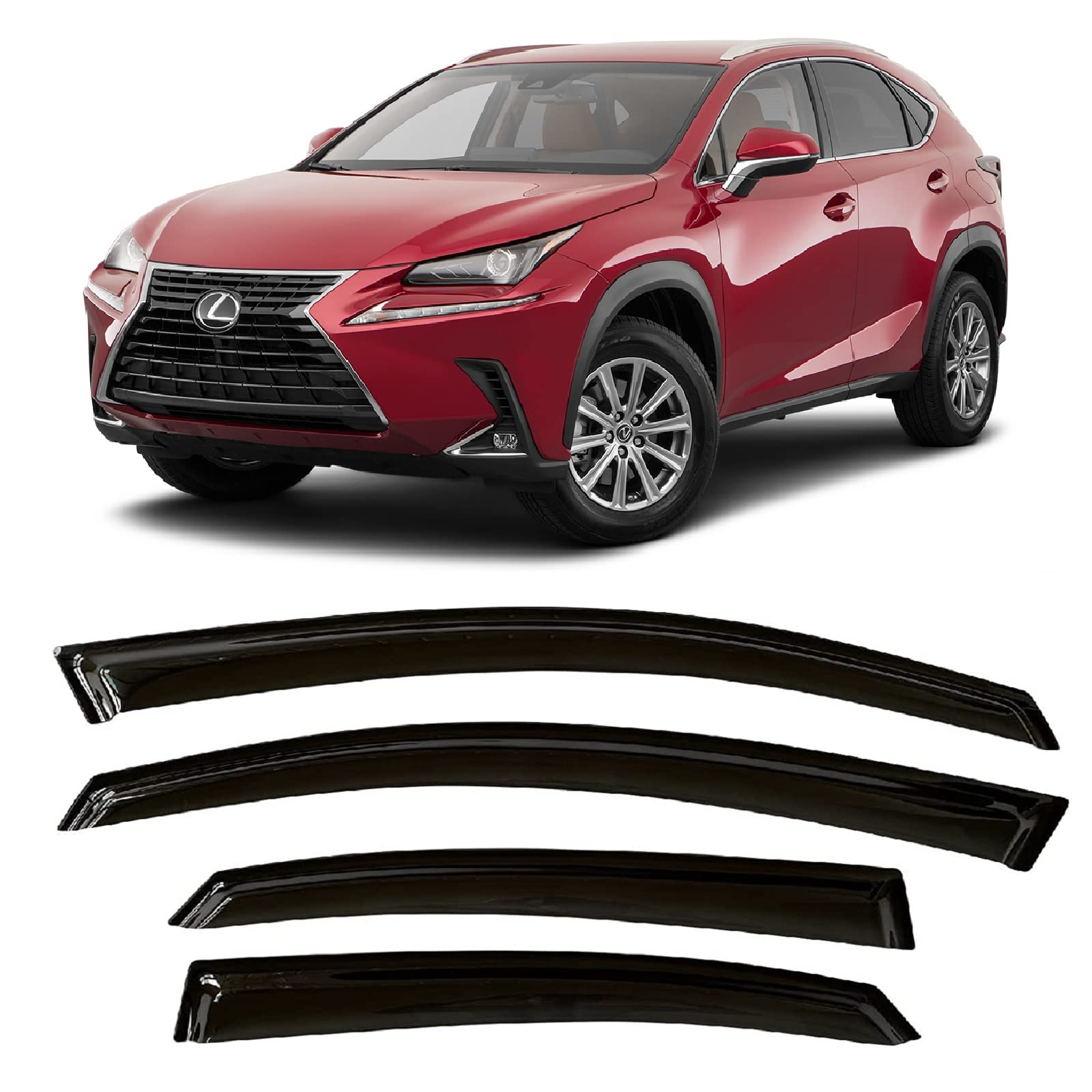 Photo 1 of Tinted Tape-On Side Window Vent Visor Deflectors 