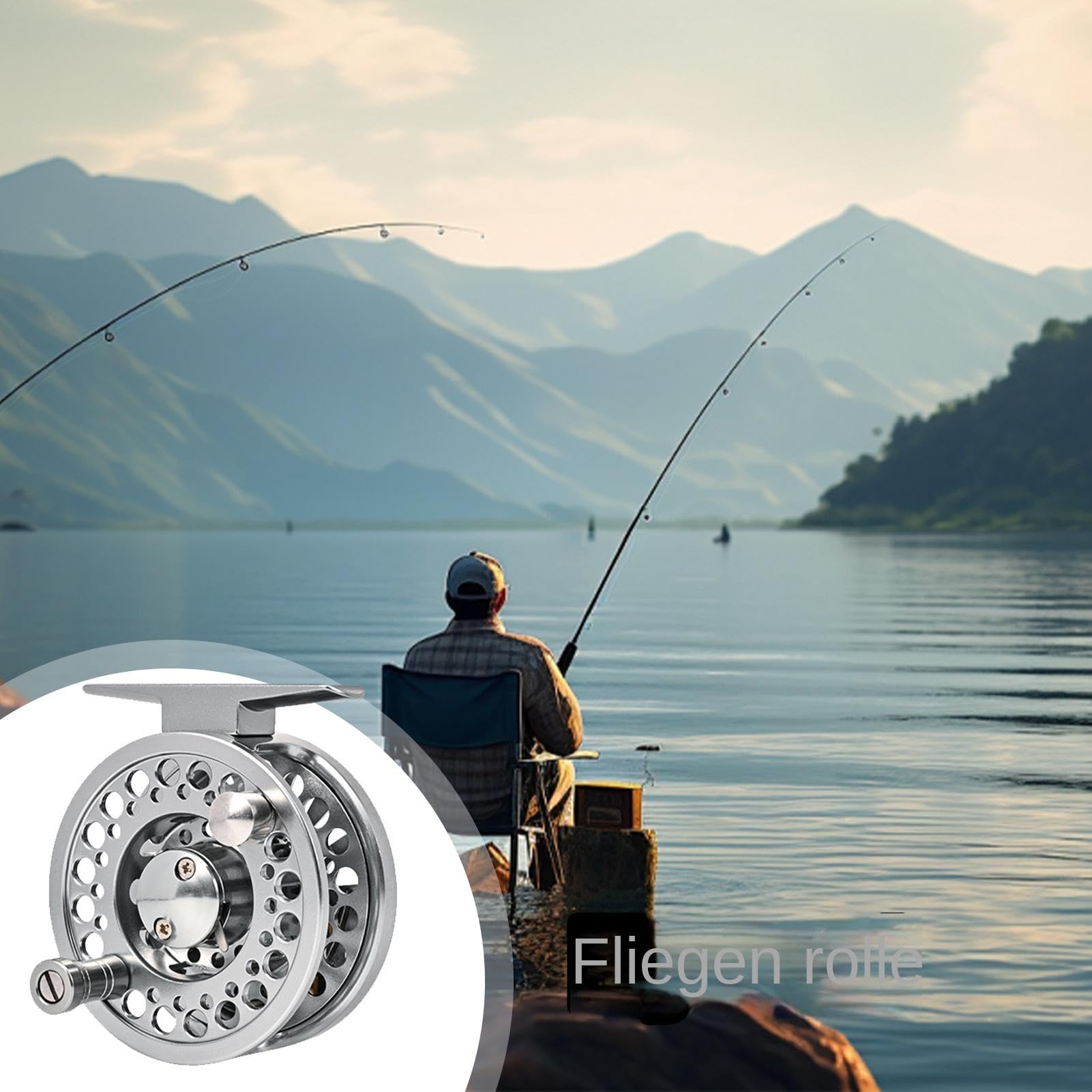 Fliegenrolle Aluminiumlegierung, Leichtgewicht und Angelzubehör | Salzwasser Angelrolle zum Fliegenfischen Geeignet für Süßwasser, Seen, Bäche, Teiche und auch im