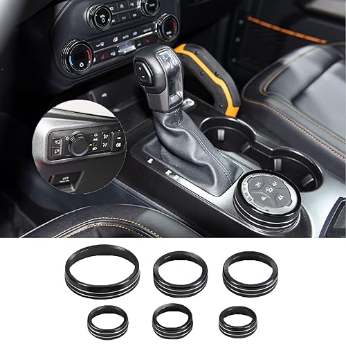 Miniatura 9 de Accesorios para Ford Bronco Sport 2021 2022 2023 2024 Perilla del Interruptor del Aire Acondicionado AC Perilla del Interruptor de Faros Delanteros