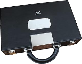 Czaszka i krzyż kości poker żetony i karty w skrócie etui darmowe grawerowanie 415